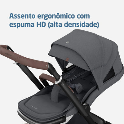 Carrinho de Bebê Maxi-Cosi Fame Twillic Graphite - Conforto  de  primeira  classe