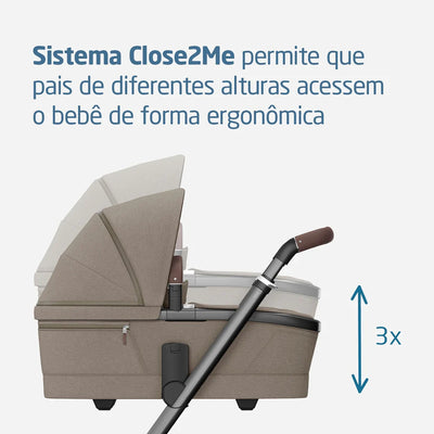 Moisés Infantil Maxi-Cosi Fame Twillic Truffle - Ajuste ergonômico  Close2Me